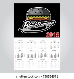 Calendar Template for 2018 Year