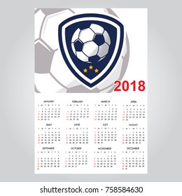 Calendar Template for 2018 Year