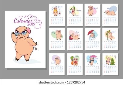 Calendar template for 2019