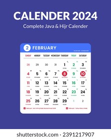 Calendar template for 2024 year. 2024 calendar set design. January, February, March, April, May, June, July, August, September, October, November, December. Monthly calendar template for 2024.