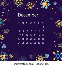 Calendar template by month