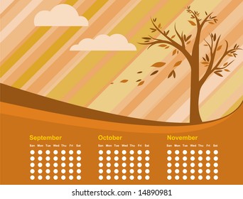 Calendar template - fall