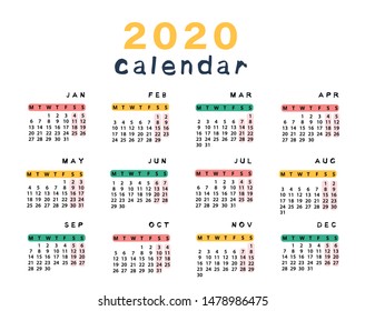 Calendar Template Schedule PLanning Organizer