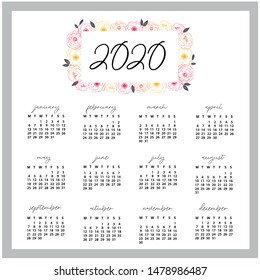 Calendar Template Schedule PLanning Organizer