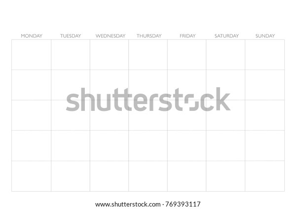 Monday To Friday Schedule Template from image.shutterstock.com