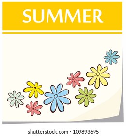 Calendar template, summer