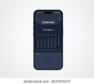 Vector de diseño UI UX de Plantilla de calendario