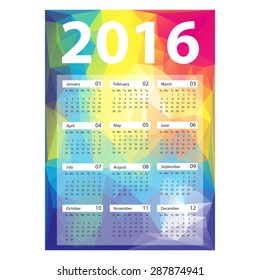 calendar templates for 2016