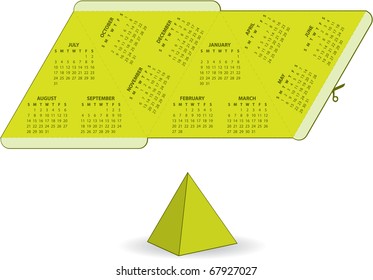 Calendar in a tetraeder
