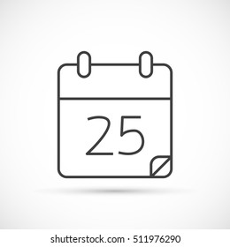 Calendar Thin Line Icon