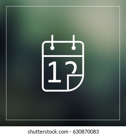 calendar thin line icon