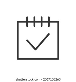 Calendar thin line icon. Symbol in trendy outline style. Premium design for web and apps. Perfect for UI. 