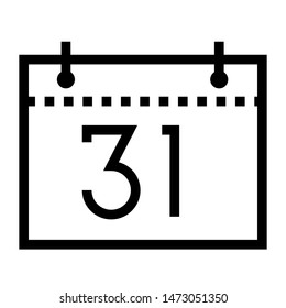 calendar thin line vector icon