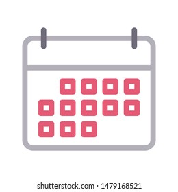 calendar thin line vector icon
