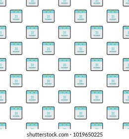 Calendar thirty first december pattern seamless in flat style for any design