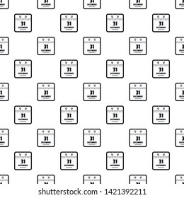 Calendar thirty first december pattern seamless vector repeat geometric for any web design