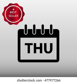 Calendar Thursday Vector Icon Illustration