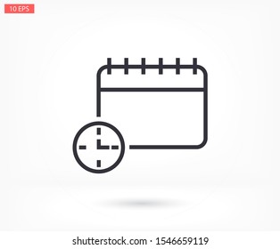 calendar time 10 eps bond icon design vector graphics