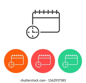 calendar time 10 eps bond icon design vector graphics