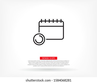 calendar time 10 eps bond icon design vector graphics
