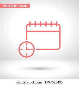 calendar time 10 eps bond icon design vector graphics