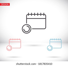 tiempo de calendario 10 pasos diseño de icono de enlace vectores gráficos