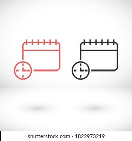 tiempo de calendario 10 pasos diseño de icono de enlace vectores gráficos