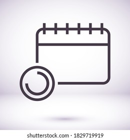 Kalenderzeit 10 eps Bond Icon Design Vektorgrafik