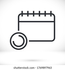 calendar time 10 eps icon design vector graphics