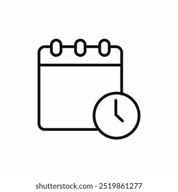 calendário relógio data ícone assinar vetor