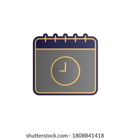 Calendar, time color gradient vector icon