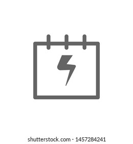 Calendar time deadline icon. Element of simple icon