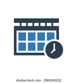 Icono de hora del calendario - Icono de hora de fecha