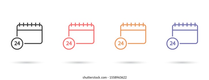 calendar time icon design vector graphics