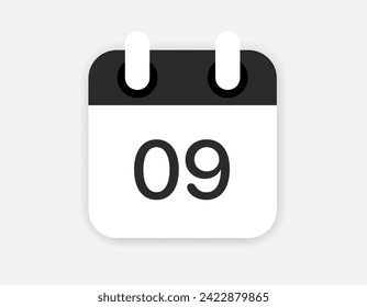 Calendar and time icon. Minimal flat vector illustration. Included simple outline icons as schedule, reminder, appointment, planner, event time, timer, clock.