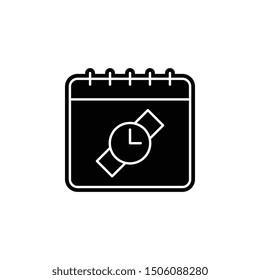 Calendar, time icon. Simple glyph, flat vector of calendar icons for ui and ux, website or mobile application