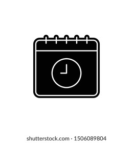 Calendar, time icon. Simple glyph, flat vector of calendar icons for ui and ux, website or mobile application