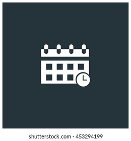 Calendar time icon, Vector