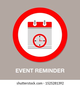 Calendar Time Icon - Vector Deadline Illustration, Event Reminder Symbol