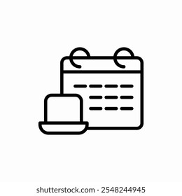 calendar time icon vector sign