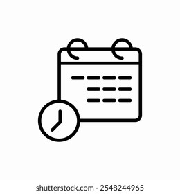 calendar time icon vector sign