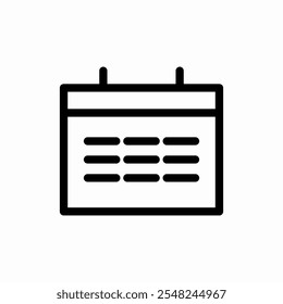 calendar time icon vector sign