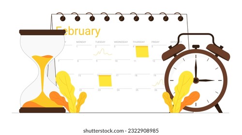 Calendar time management concept. Appointment concept illustration