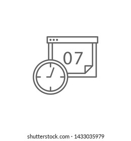 Calendar, time management icon. Element of time management icon. Thin line icon for website design and development, app development