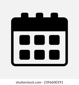 calendar, time, month, elements for design in simple solid icon style