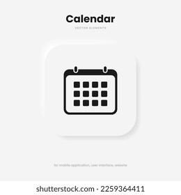 Kalender- und Zeitzeilensymbol. Minimale flache Vektorgrafik. Einfache Rahmensymbole wie Zeitplan, Erinnerung, Termin, Planer, Veranstaltungszeit, Zeitgeber, Uhr.