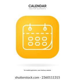 Icono de línea delgada de calendario y hora. Ilustración vectorial plana mínima. Incluye iconos de esquema simples como programación, recordatorio, cita, planificador, hora de evento, temporizador, reloj.