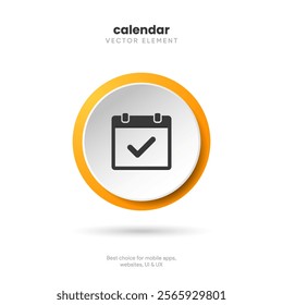 Calendar and time thin line icon. Minimal flat vector illustration. Included simple outline icons as schedule, reminder, appointment, planner, event time, timer, clock.