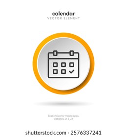 Calendar and time thin line icon. Minimal flat vector illustration. Included simple outline icons as schedule, reminder, appointment, planner, event time, timer, clock.