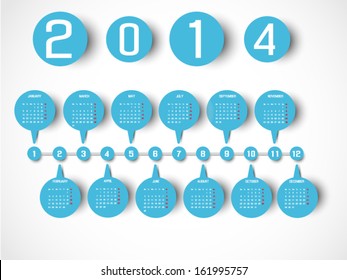CALENDAR TIMELINE STYLE BLUE